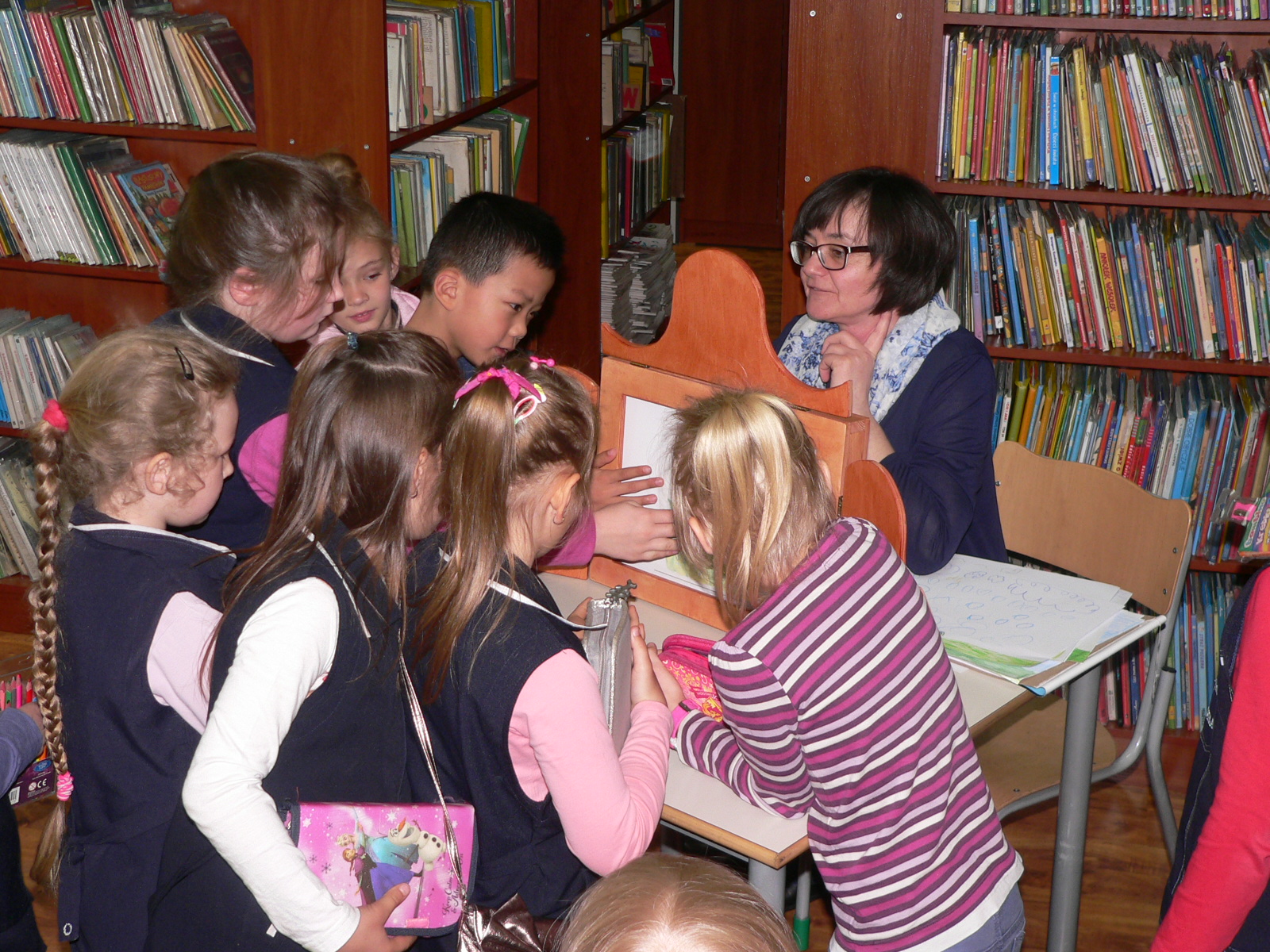 Kamishibai w Bibliotece Szkoły Podstawowej w Tymbarku