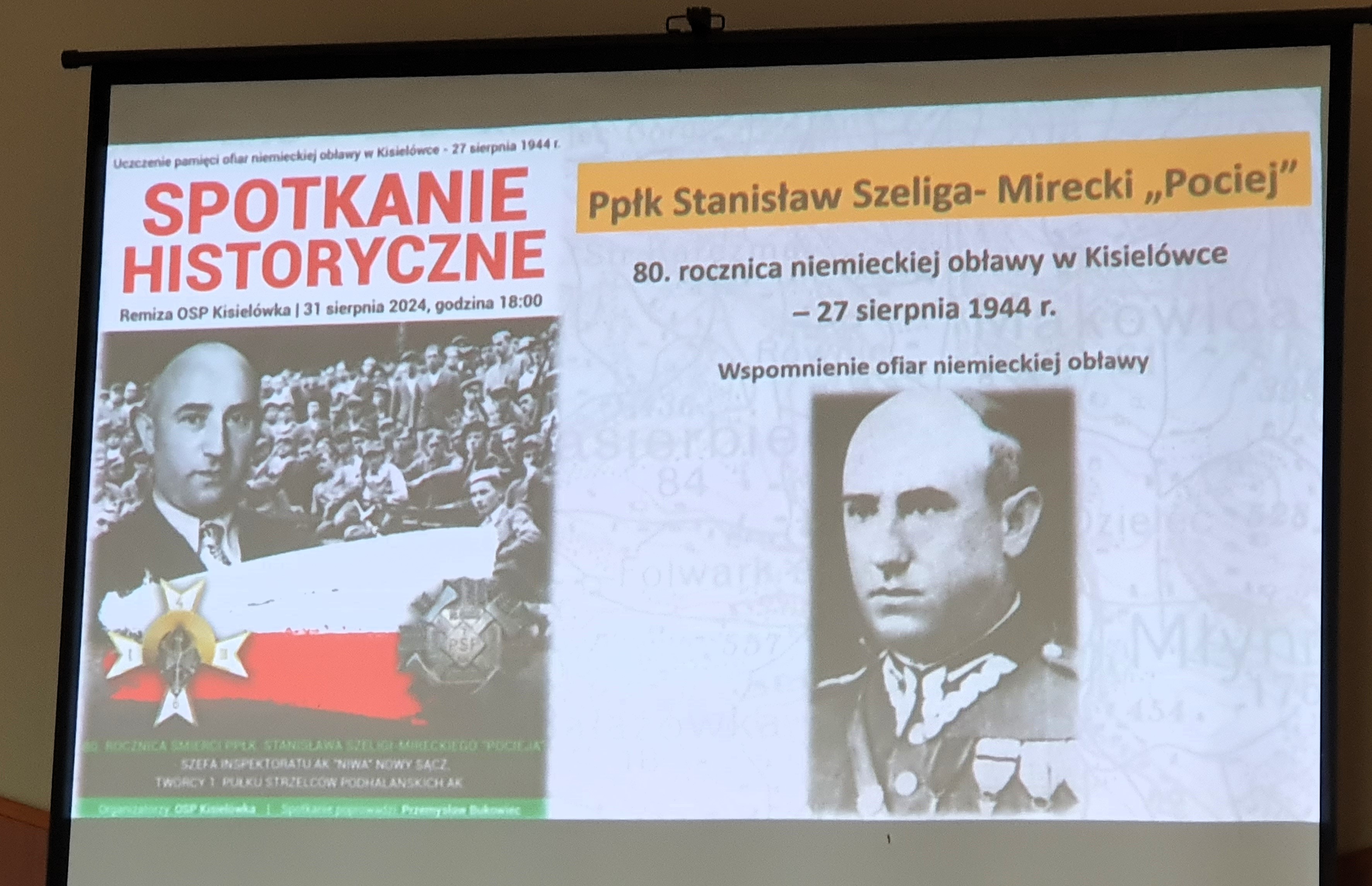 Ppłk. Stanisław Szeliga-Mirecki „Pociej” – Spotkanie Historyczne w OSP w Kisielówce