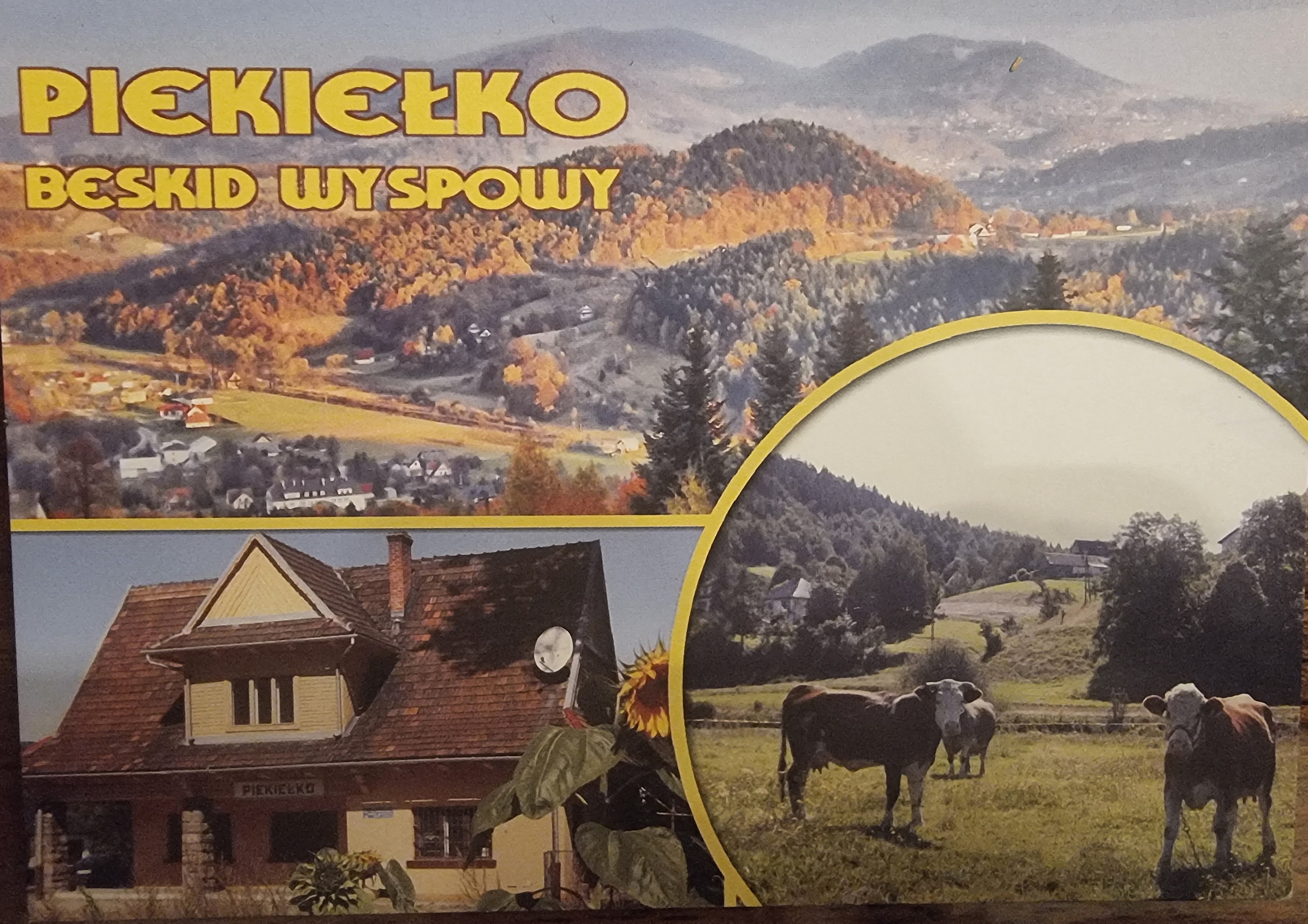 Piekiełko, Beskid Wyspowy – widokówka wydana kilka lat temu przez OSP Piekiełko