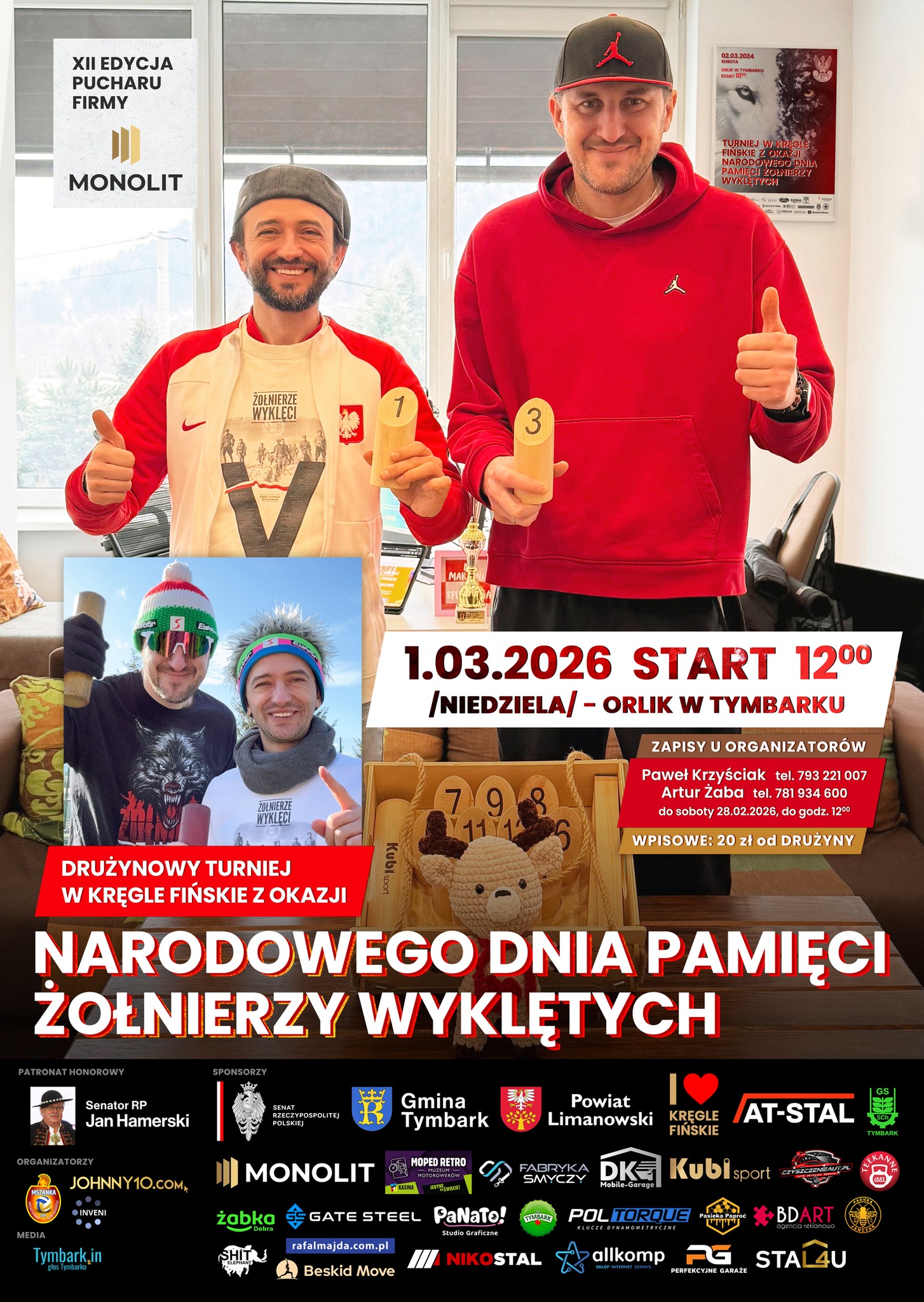 Zaproszenia na Drużynowy Turniej Kręgli Fińskich z okazji Narodowego Dnia Pamięci Żołnierzy Wyklętych