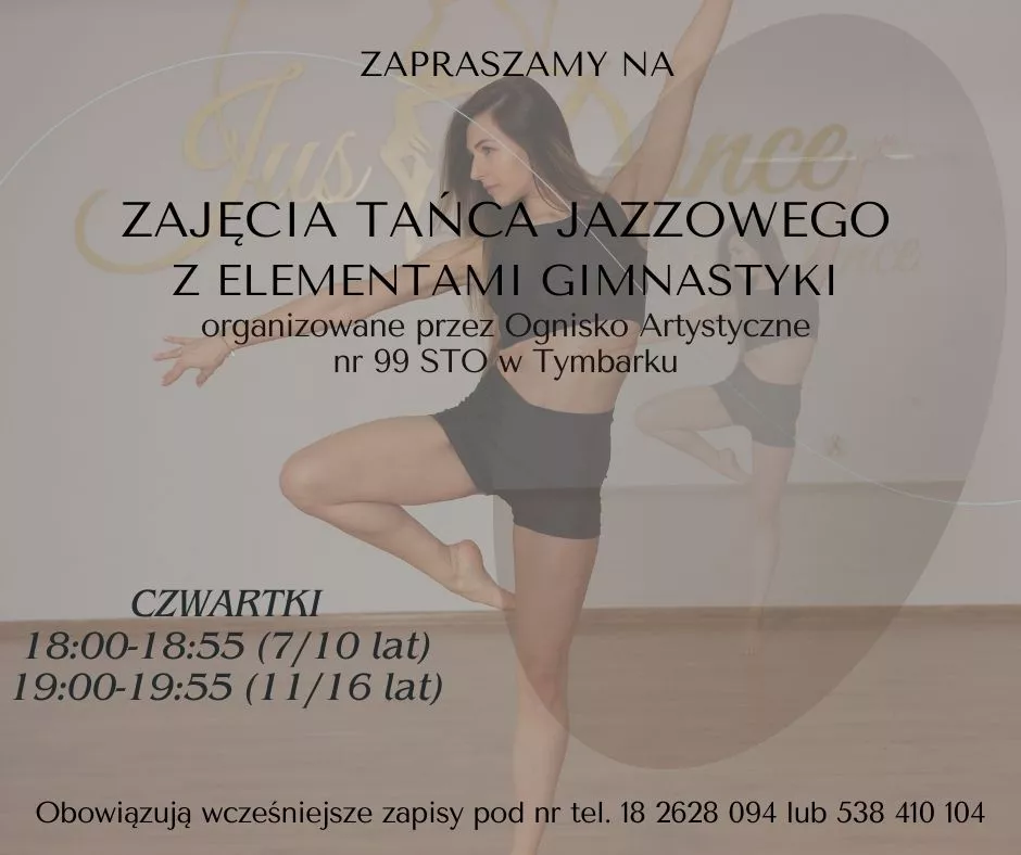 Zaproszenie do udziału w zajęciach tańca jazzowego z elementami gimnastyki
