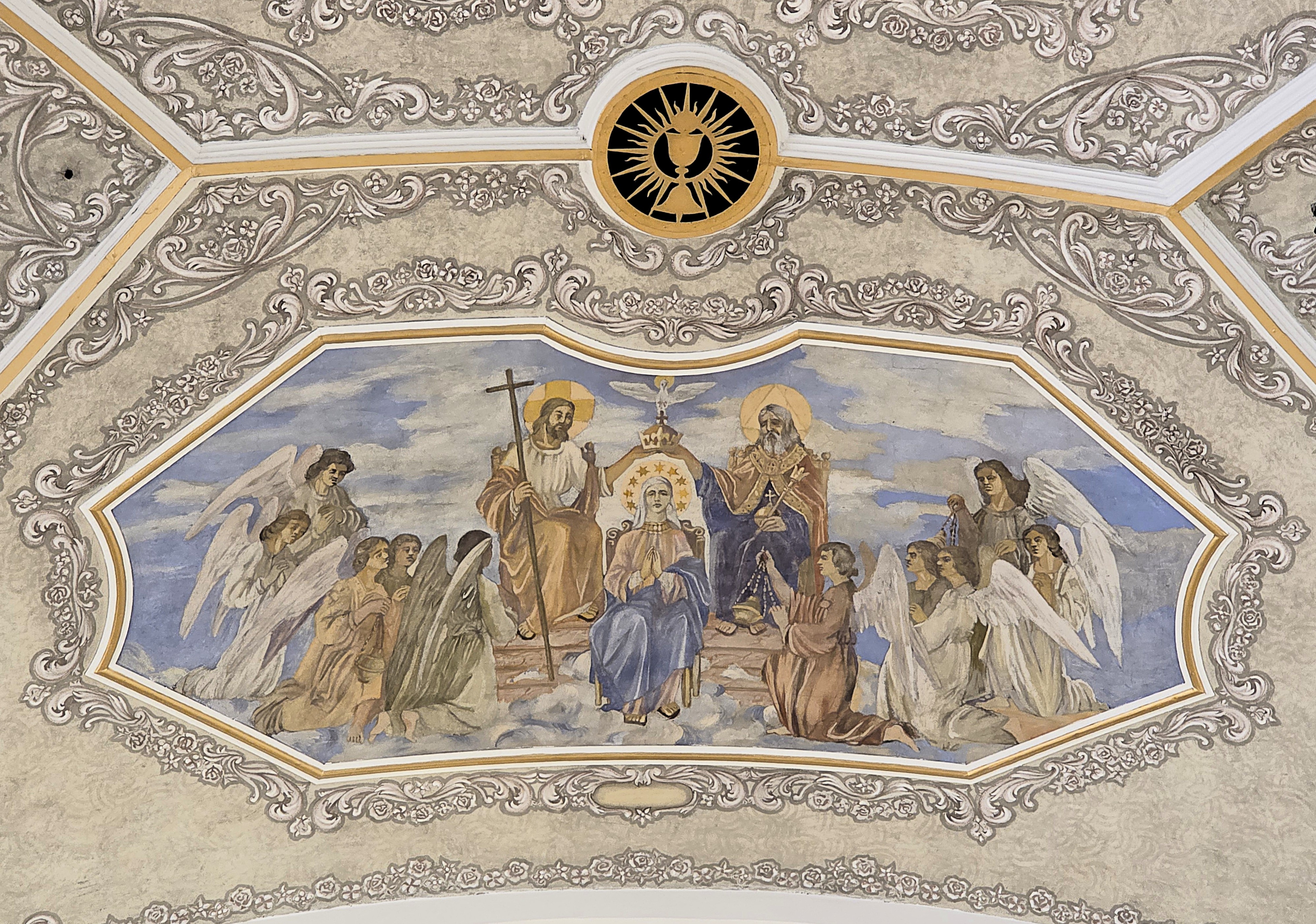 Wspomnienie Najświętszej Maryi Panny Królowej – fresk w tymbarskiej świątyni