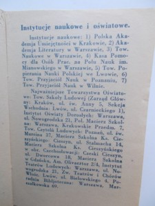 16-10) KALENDARZYK TSL 1936  