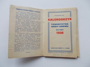 16-2) KALENDARZYK TSL 1936  