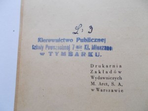 47) TYMBARK SZKOLNA BIBLIOTEKA 1930      