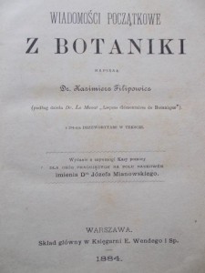18) PODRECZNIK BOTANIKA 1884 - DWoR TYMBARK  